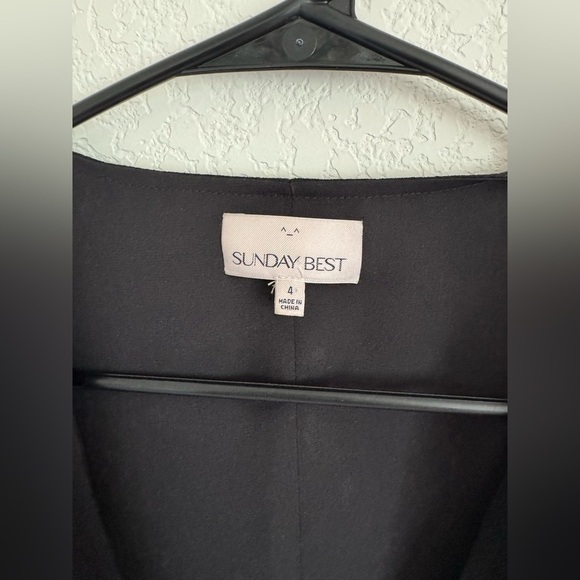 Aritzia Sunday Best little black dress size 4 Open Back V Neck - Picture 3 of 10